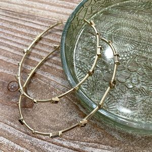 Zella Hoop Earrings - KS Smoky Crystal/Gold